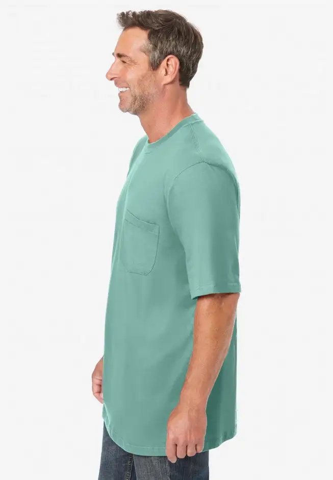 Shrink-Less Lightweight Pocket Crewneck T-Shirt