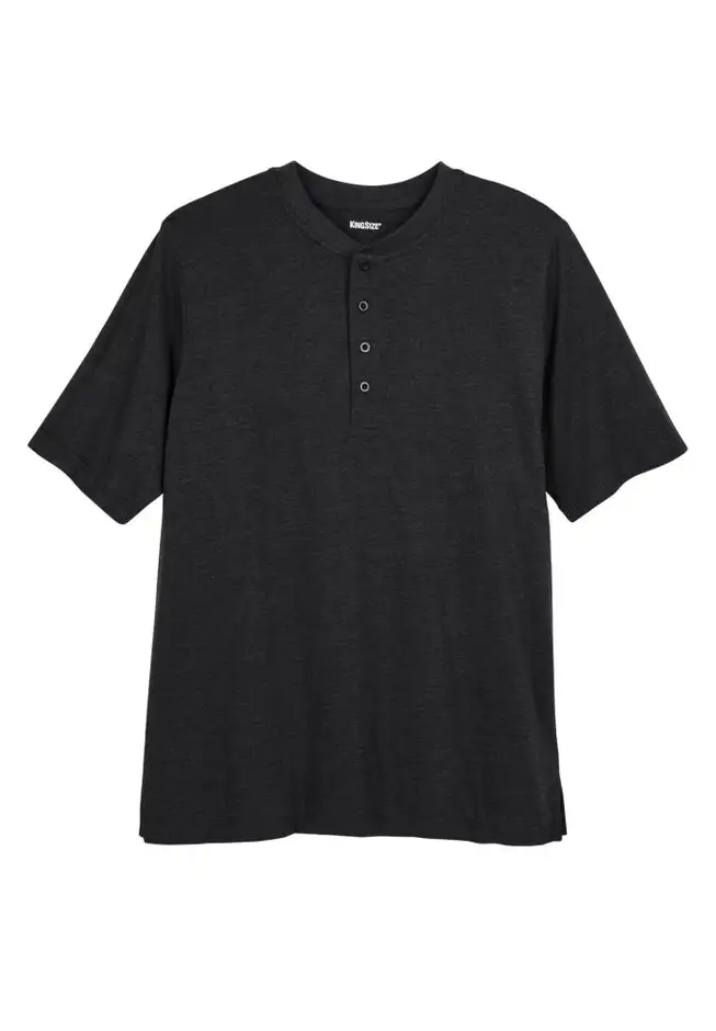 Shrink-Less Lightweight Henley T-Shirt