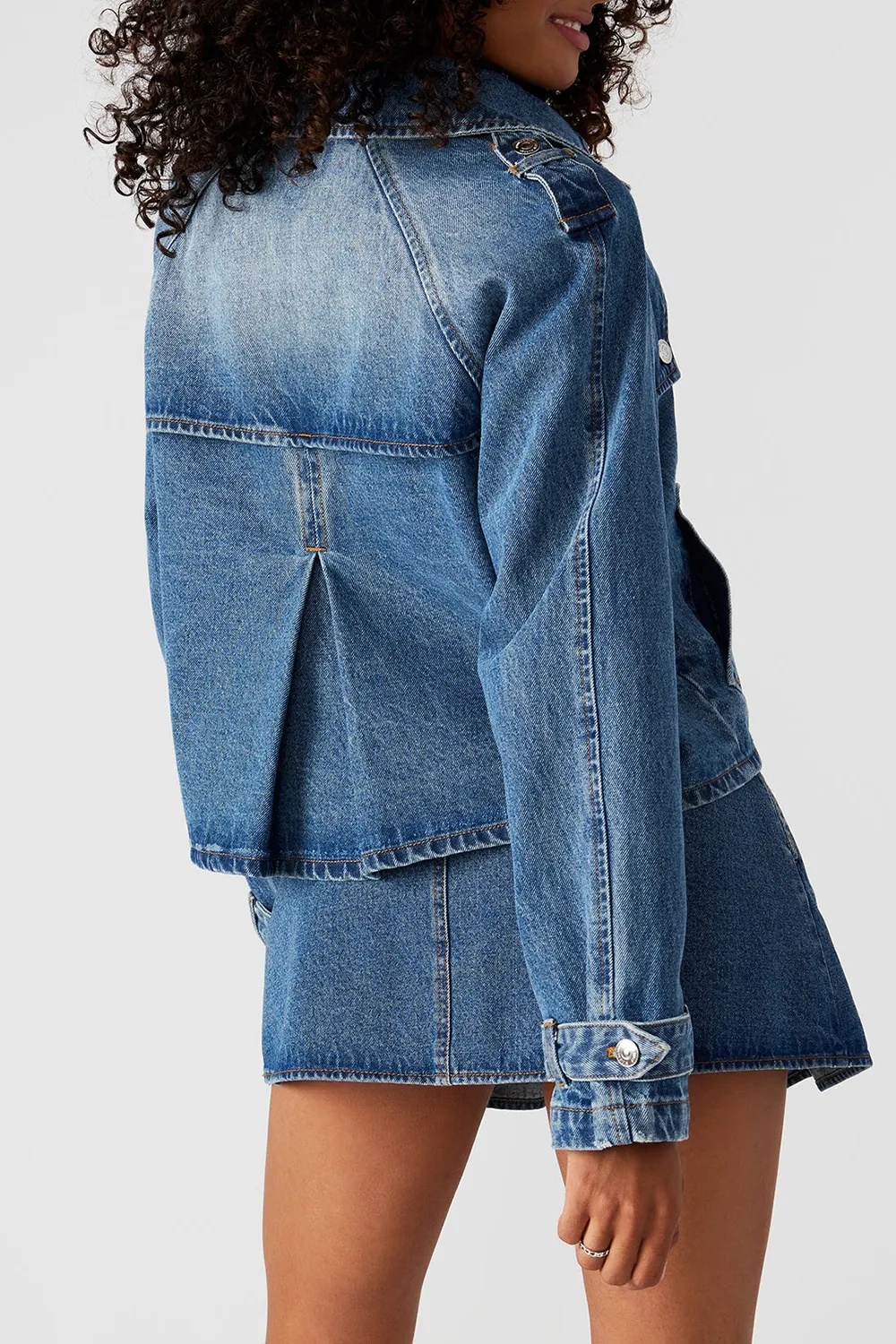 Double-Breasted Denim Jacket