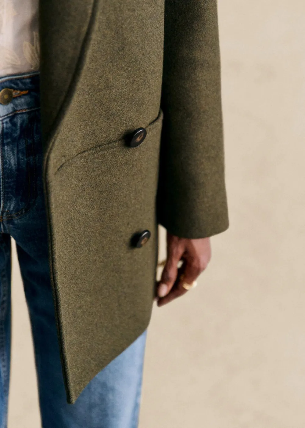 Cropped Shawl Collar Coat