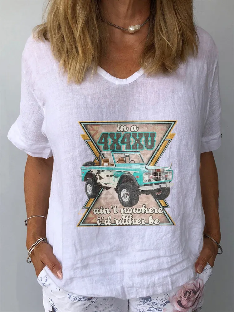 Women'S In A 4X4Xu V-Neck Short-Sleeve Shirt