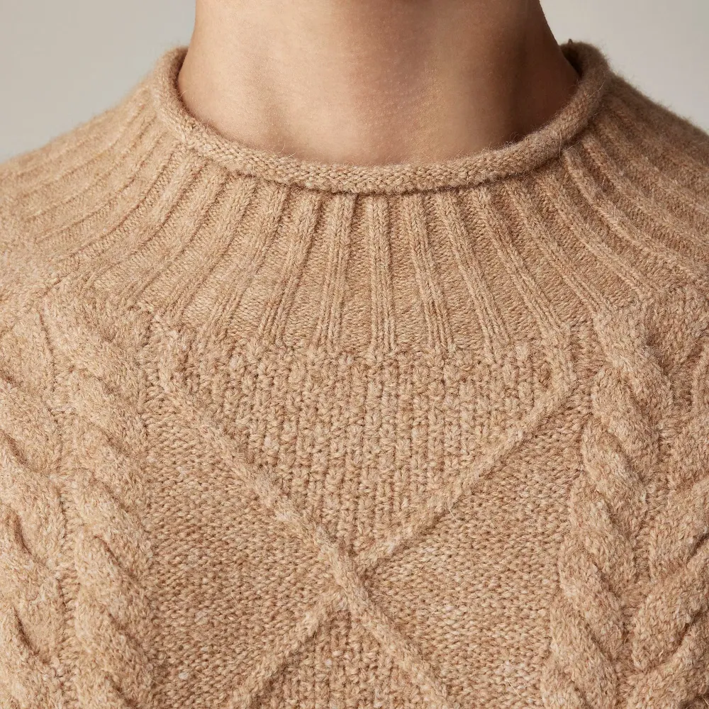 Crew Neck Cable-Knit Sweaters