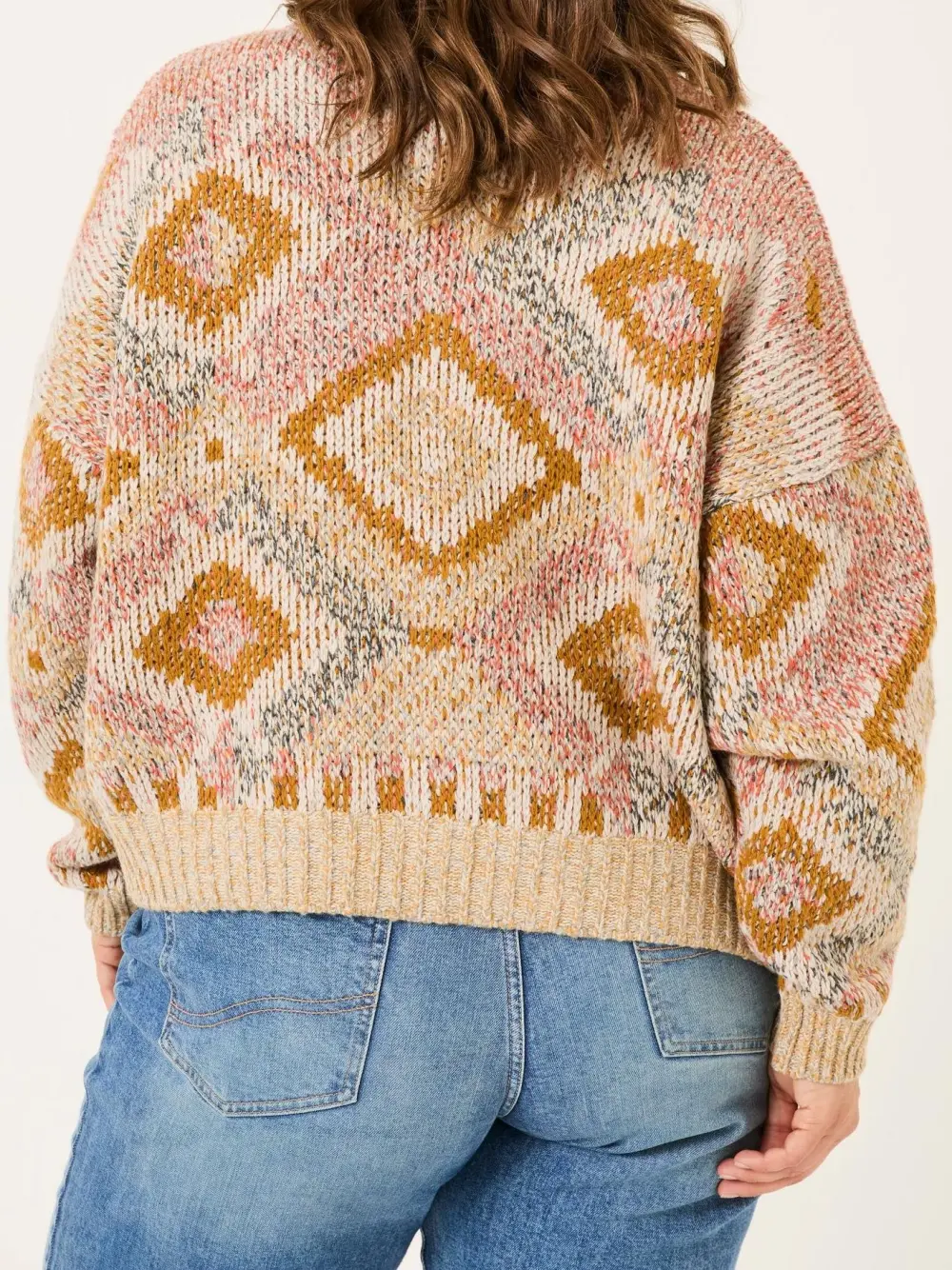 Natural Knitted Zip Through Cardigan