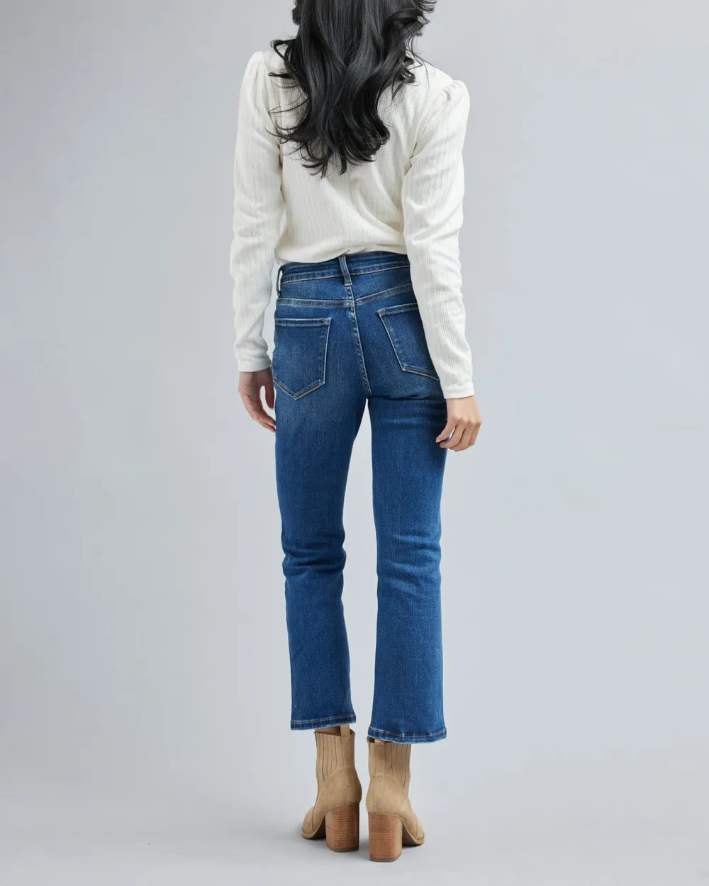 Medium Blue Wash Straight Leg Jean