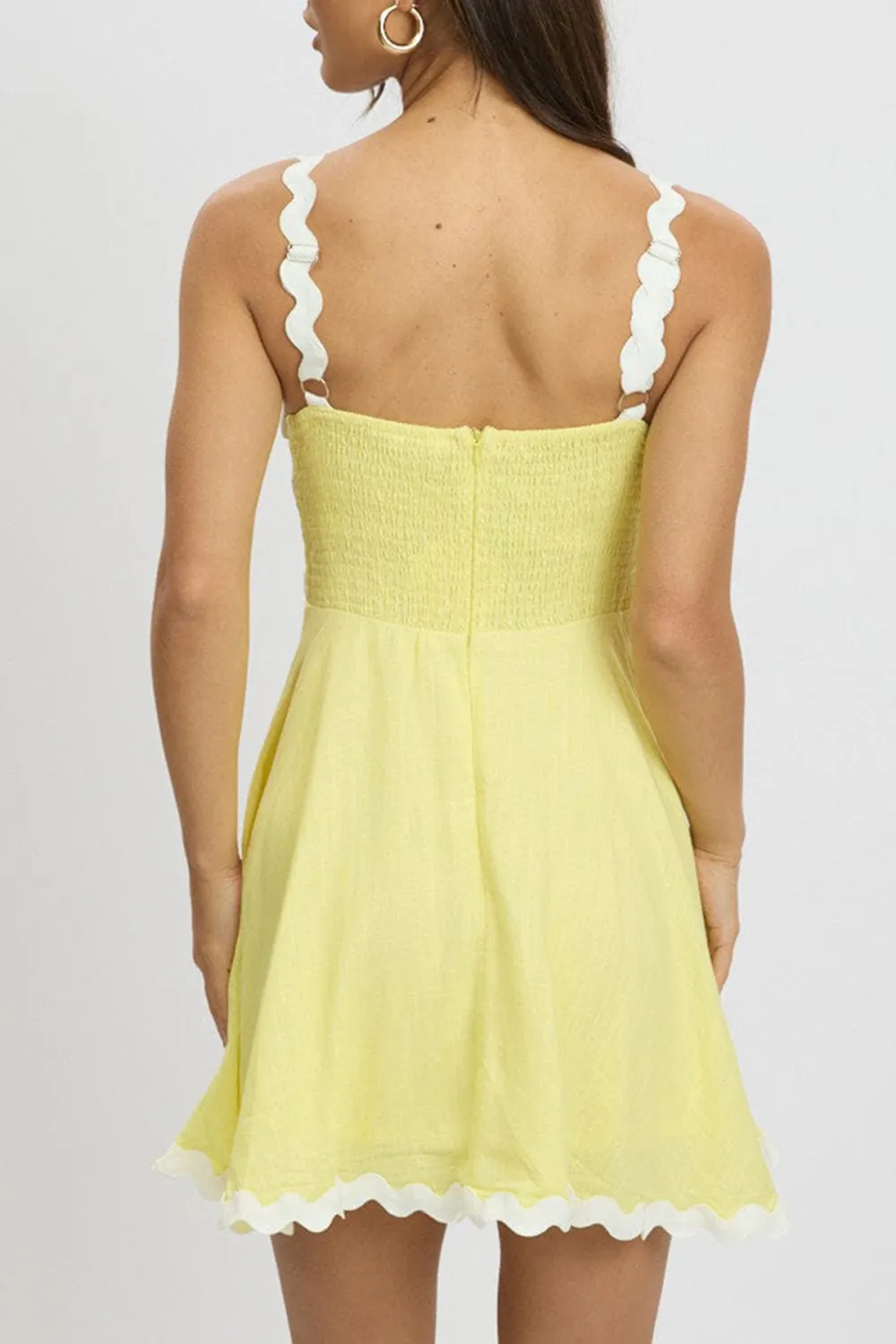 Yellow Fit And Flare Mini Dress