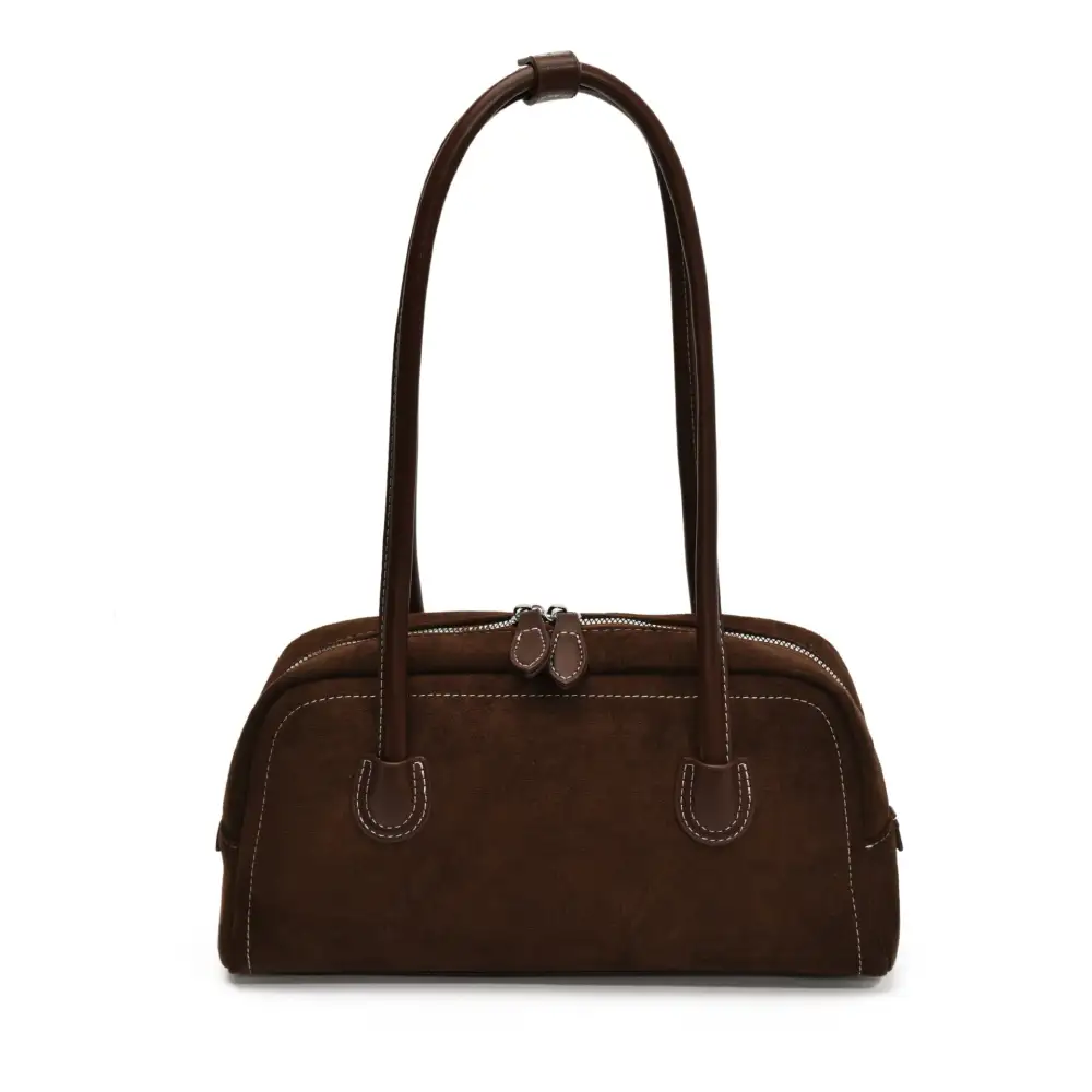 Roomy Suede Baguette Bag