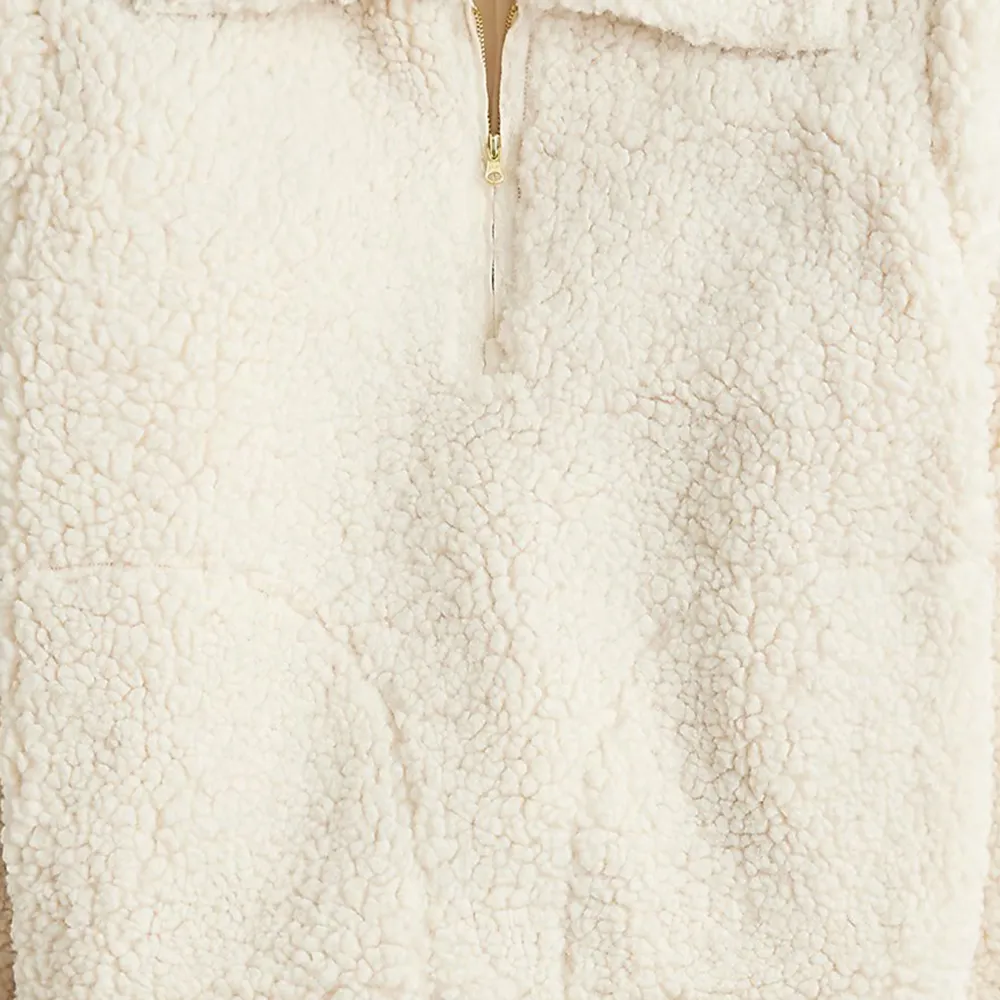 Jacquard-Print Sherpa Half-Zip Fleece Jackets