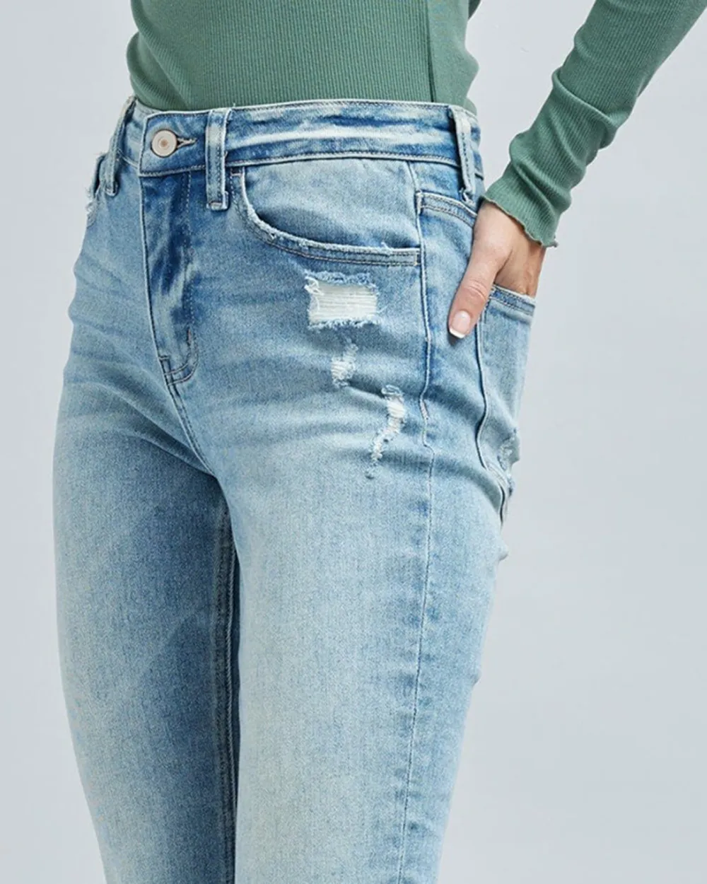 High Rise Slim Straight Jean