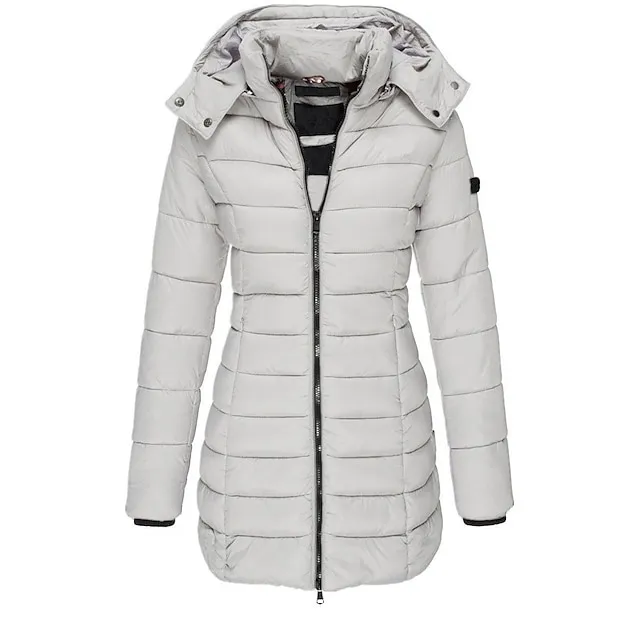 Women's Winter Warm Windproof Waterproof Mid-Length Puffer Jacket