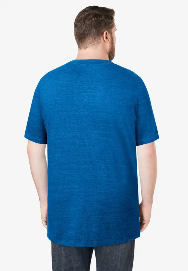 Shrink-Less Lightweight Longer-Length Crewneck Pocket T-Shirt
