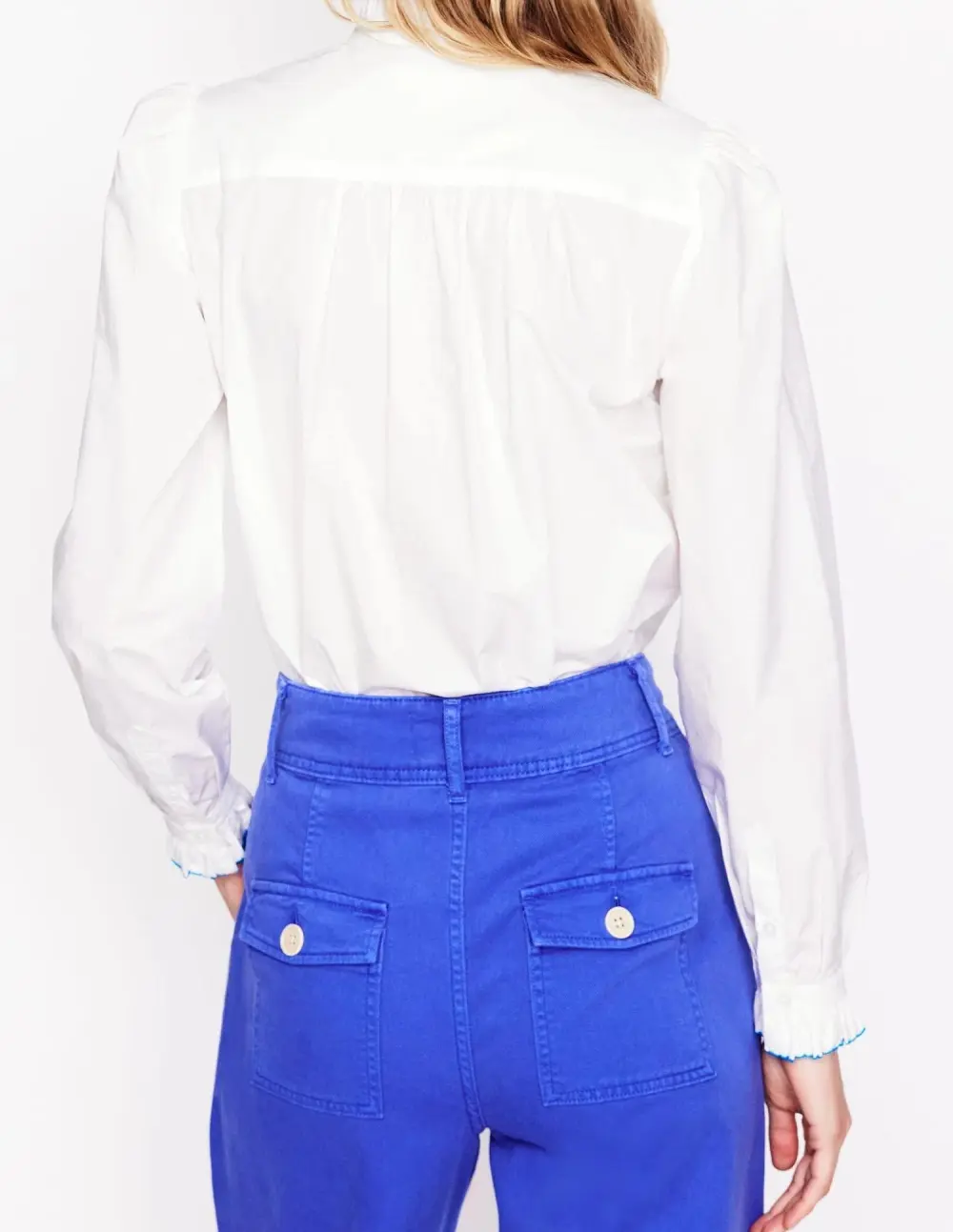 White Embroidered Cotton Shirt