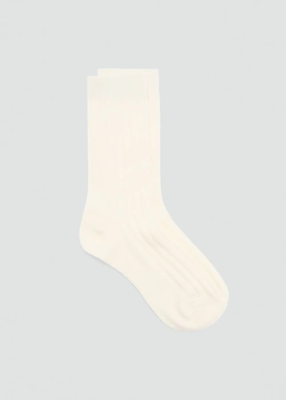 Ecru Casual Style Wool Blend Socks