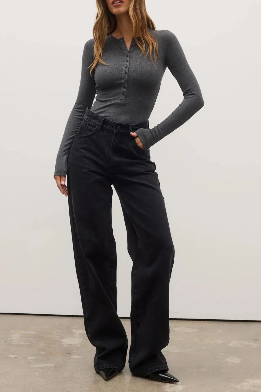 Dark Grey Elegant And Slimming Breathable  Bodysuit