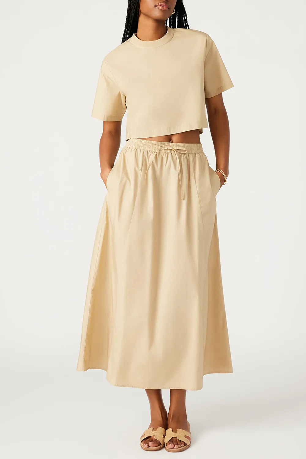 Crew Neck Top Khaki