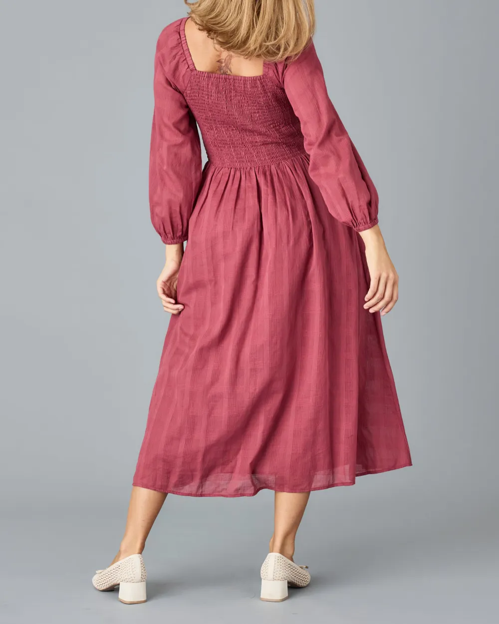 Square Necked Midi Dress