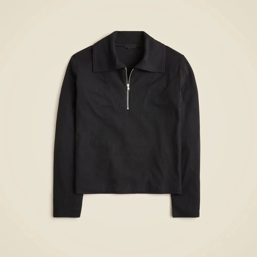 Soft Rib Quarter-Zip Tops