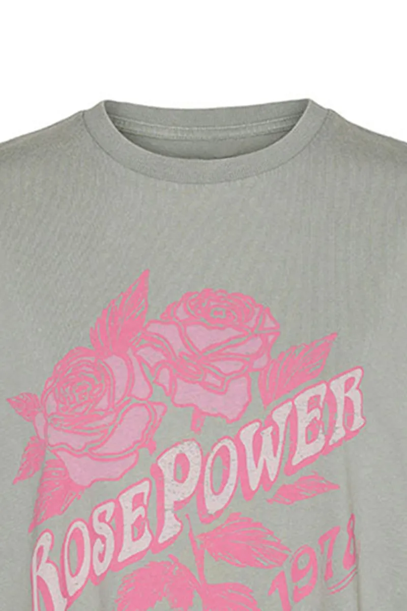 Floral Letter Print Short Sleeve T-Shirts