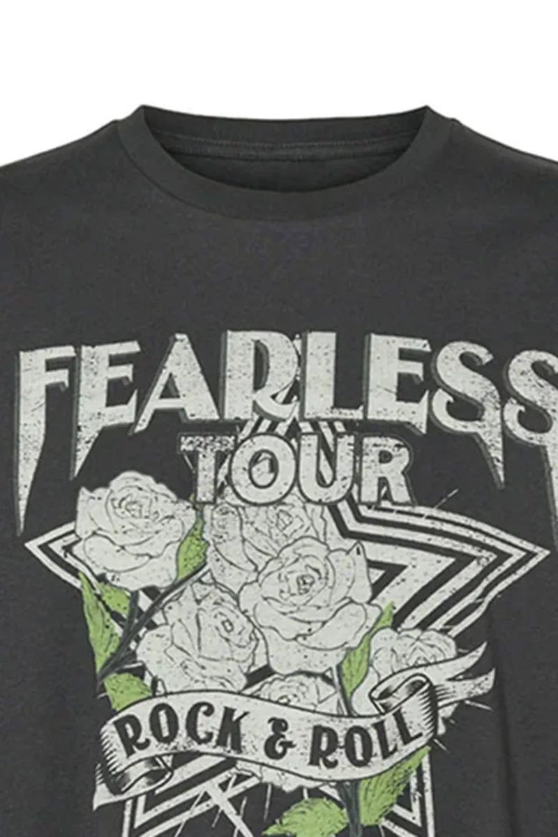 Floral Letter Print Short Sleeve T-Shirts