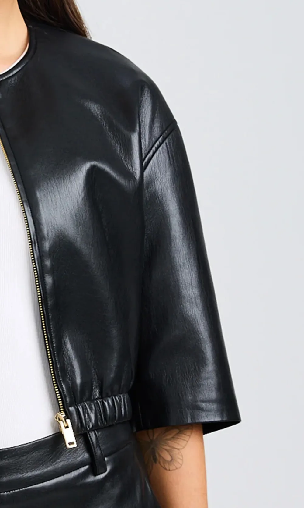 Vegan Leather Bomber