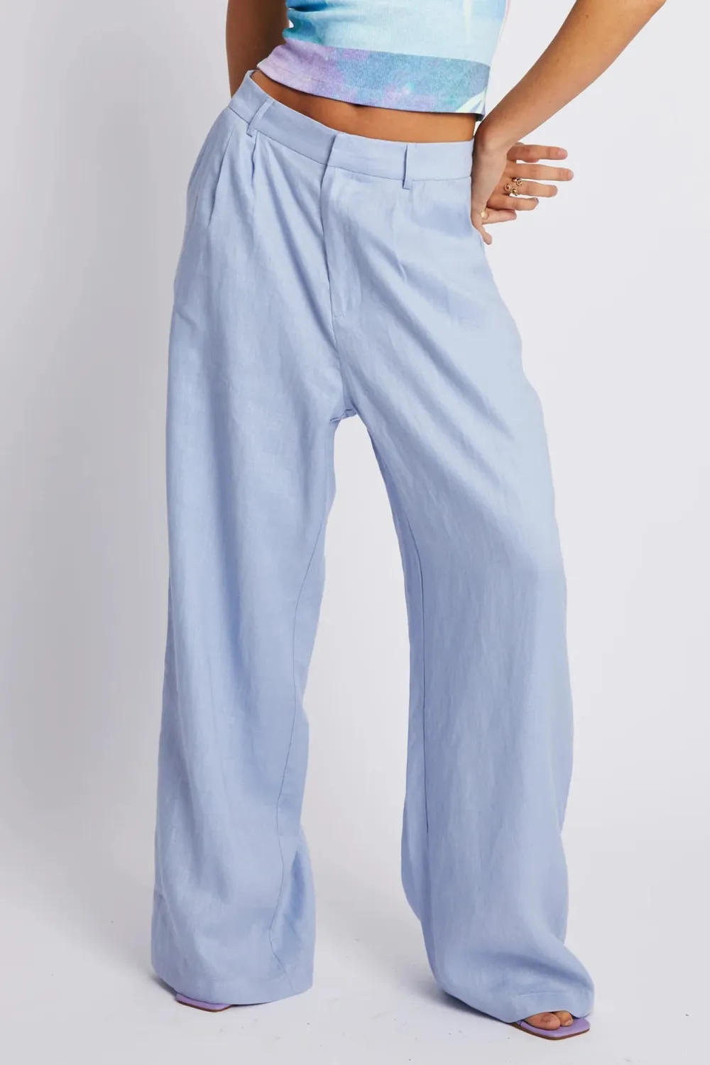 Blue Lazy Soft Loose Breathable  Pants