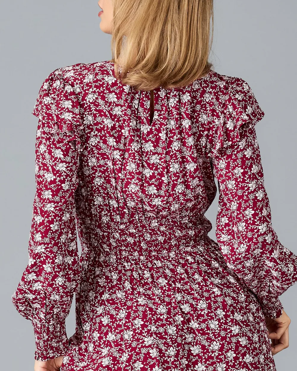 Small Floral Print Midi Dress