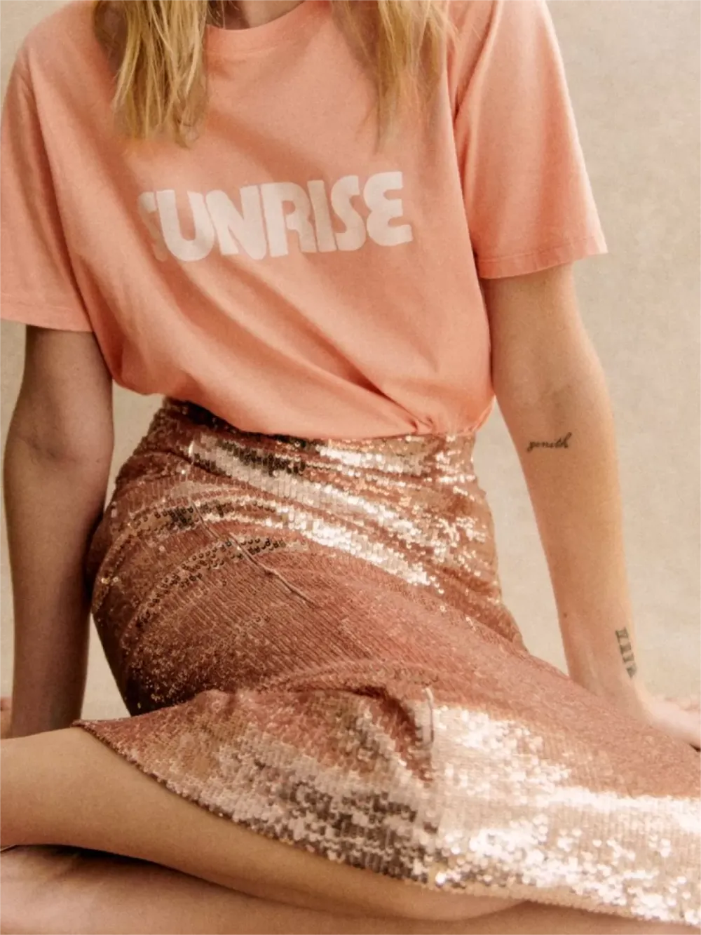 Polyester High Waist Skirt