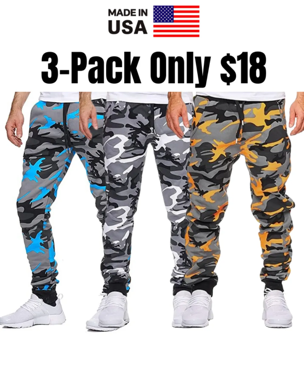 Men's Micro-Elastic Camouflage Cotton Sweatpants
