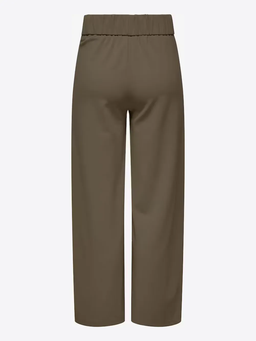 Wide-Leg Smooth Fabric Casual Style Pants