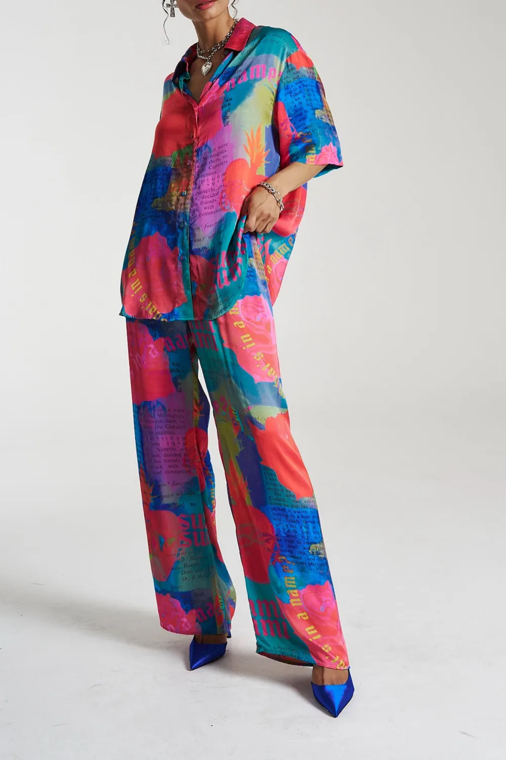 Personal Artistic Color Collision Straight  Pants