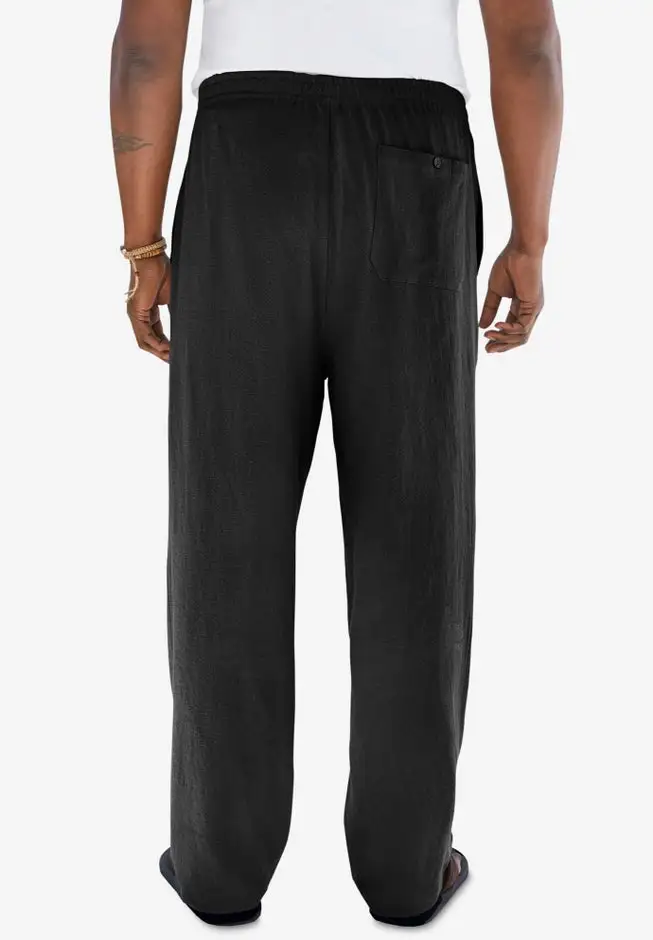 Elastic Waist Gauze Cotton Pants