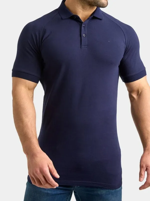 Navy Soft Simple Athletic Polo Shirt