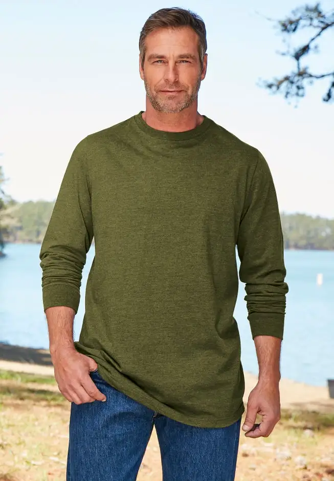 Heavyweight Long-Sleeve No Pocket Crewneck Tee