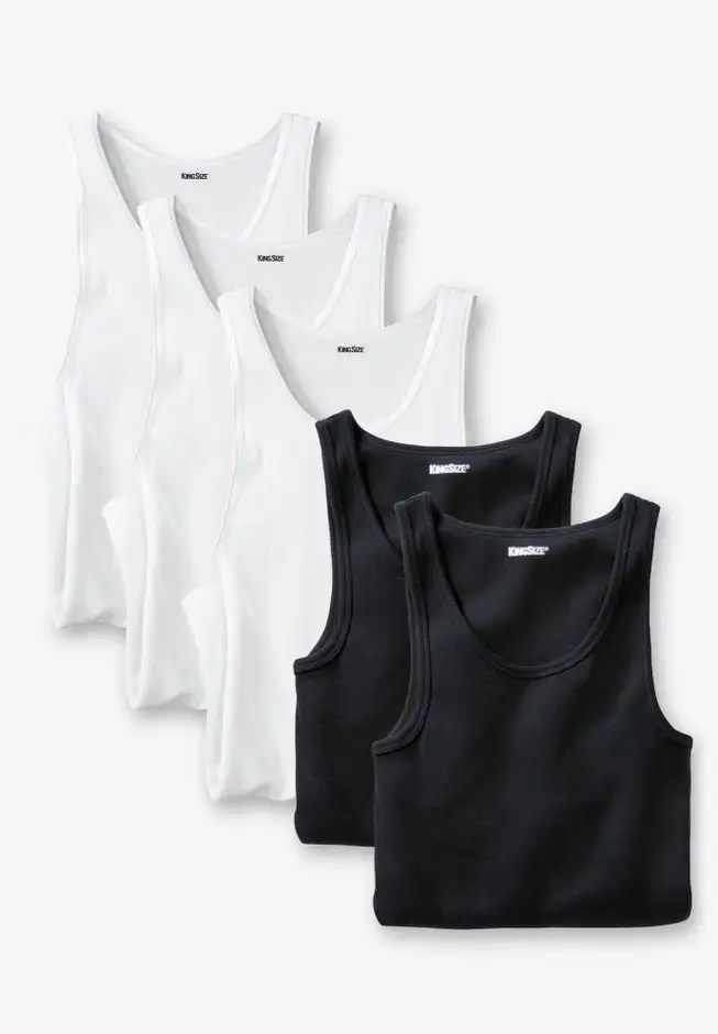 Ribbed Cotton Tank Undershirt 5-pack