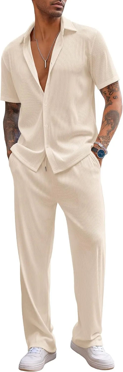 2-Piece Men's Casual Beach Outfit