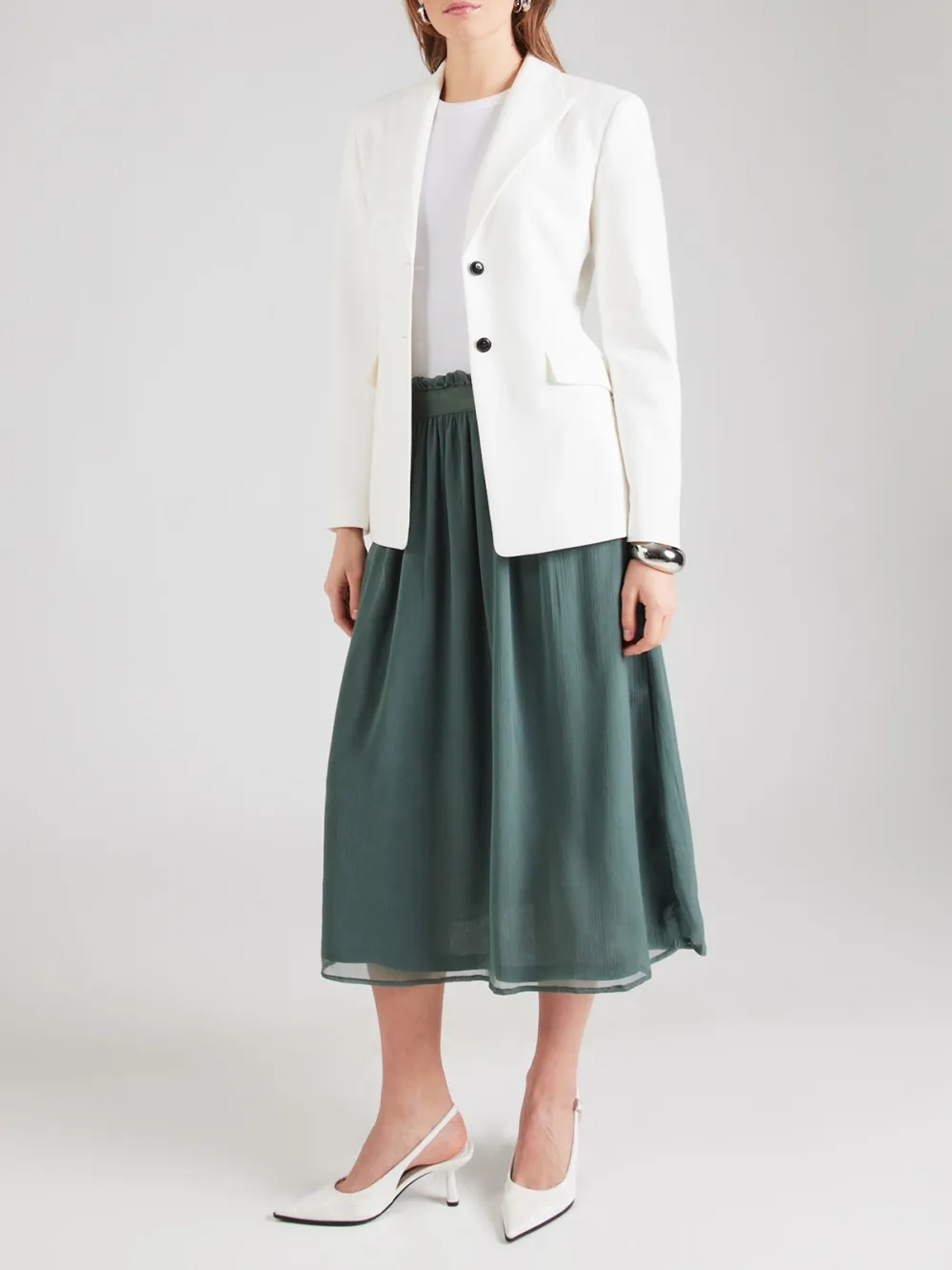 Elastic Waistband Casual Style A-line Skirt