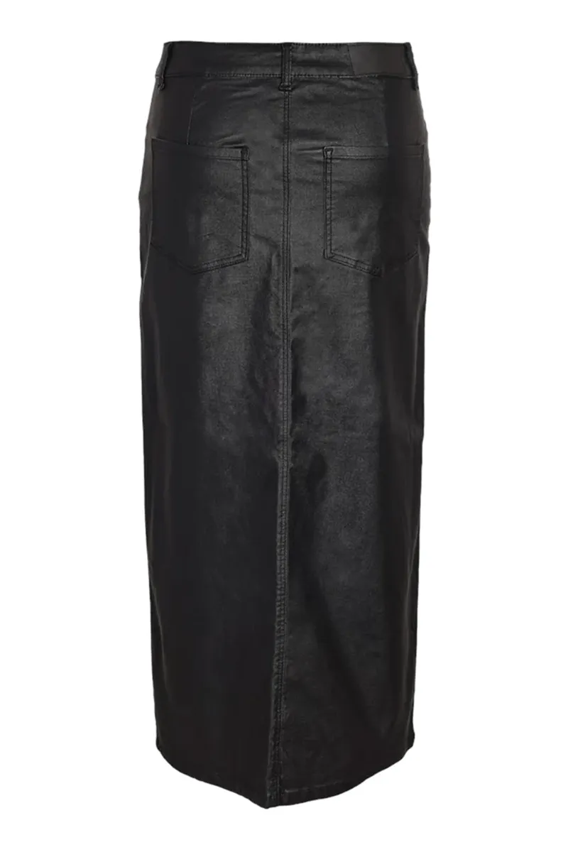Slit Featured Coated Long Skirts