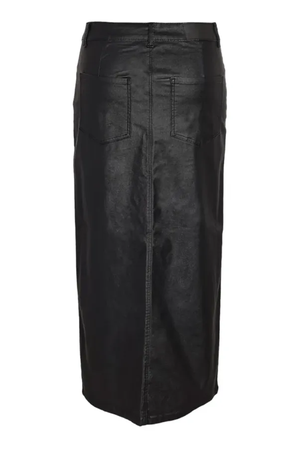 Slit Featured Coated Long Skirts