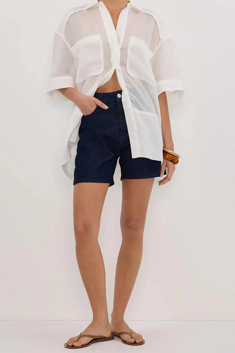 INDIGO DENIM SHORT