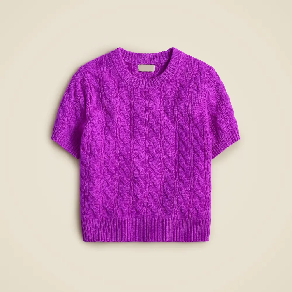 Cashmere Cable-Knit T-Shirts