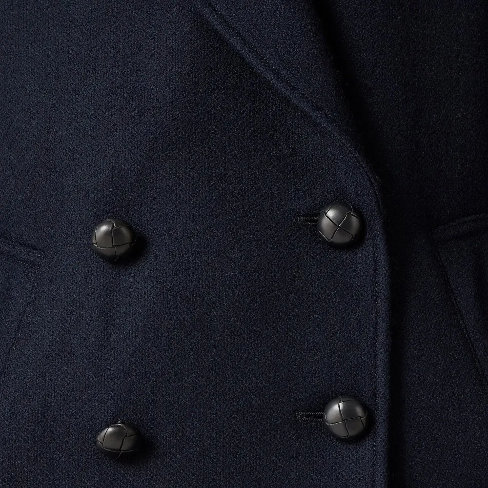 Peacoat Wool-Blend Melton Jackets