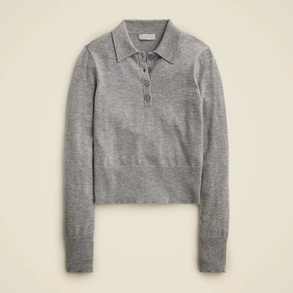 Cashmere-Blend Long-Sleeve Polo Sweaters