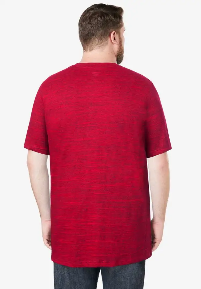 Shrink-Less Lightweight Longer-Length Crewneck Pocket T-Shirt