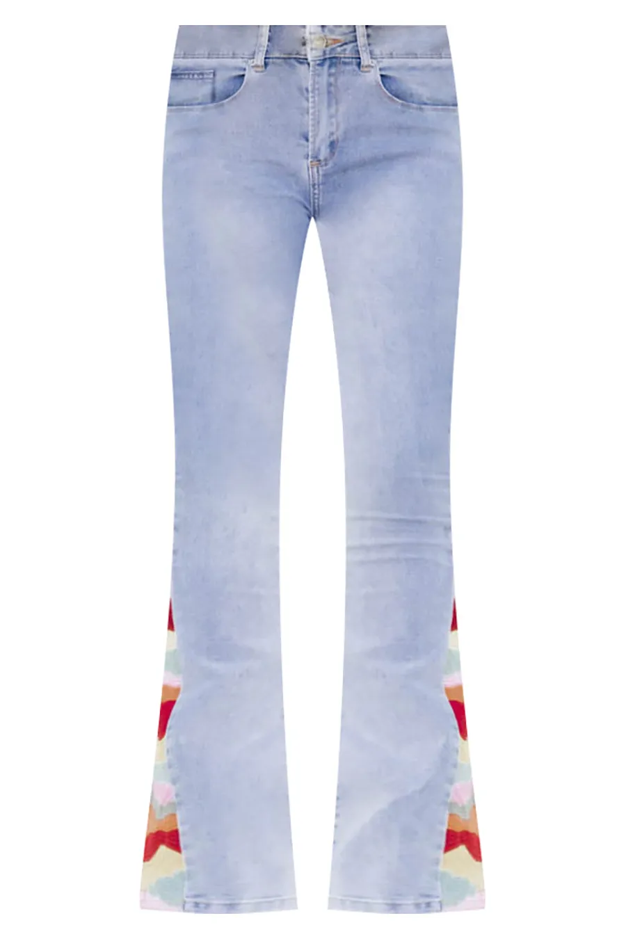 Embroidered Flare Jeans