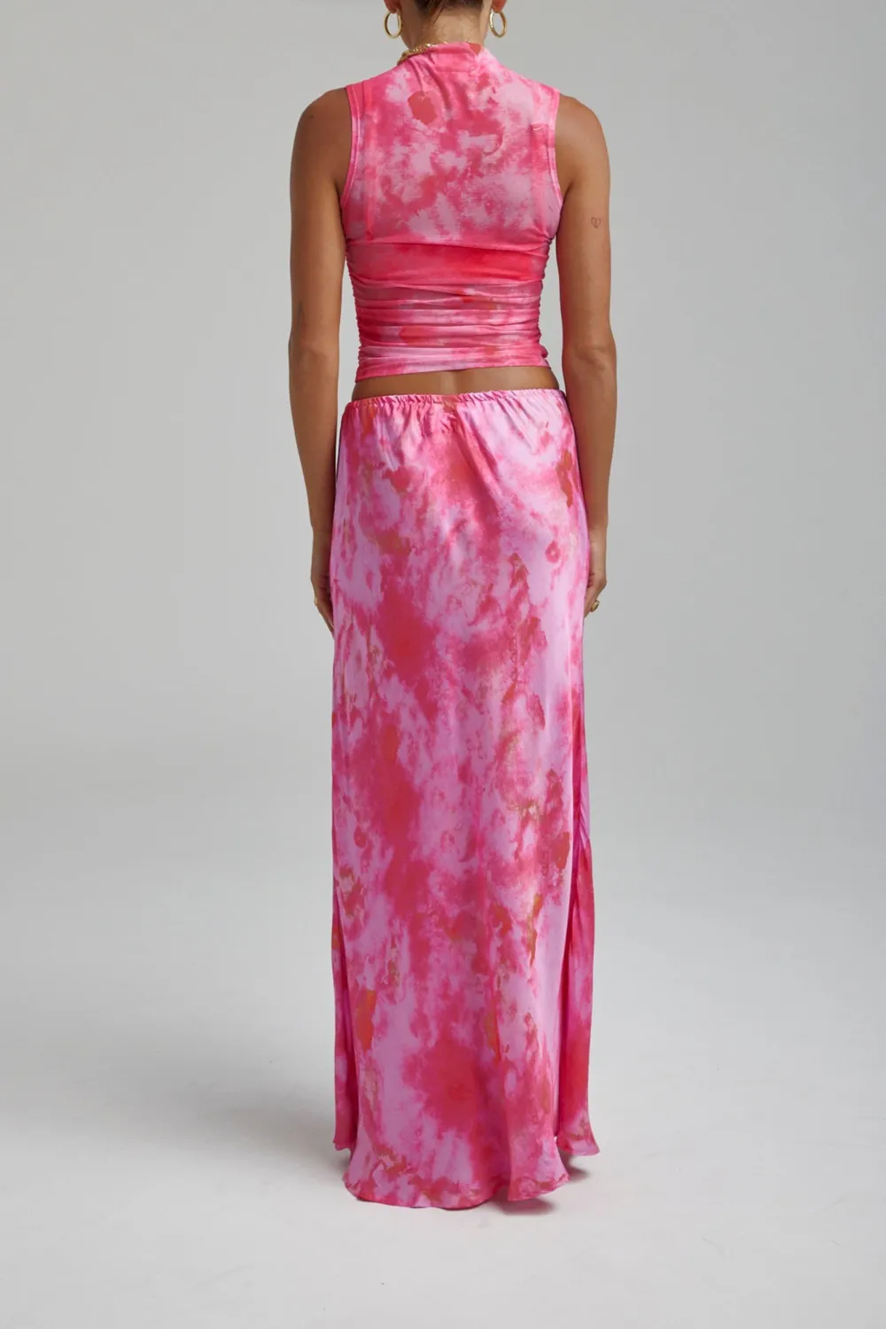 Pink Tie-Dyeing Soft Breathable Skirt