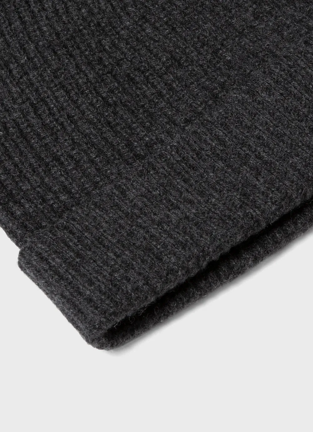 Dark Gray Textured Beanie With Classic Design For Daily Style