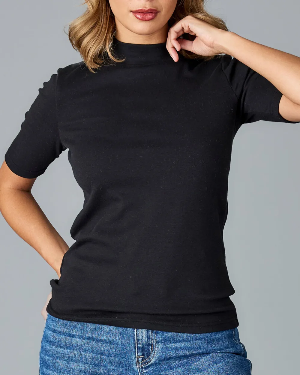 Classic Mock Neck Top