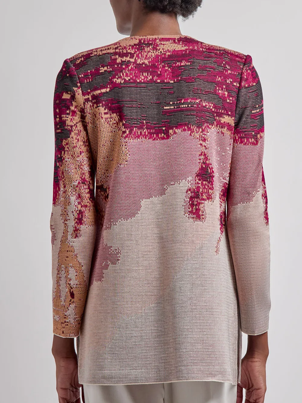 Jacquard Open Jacket