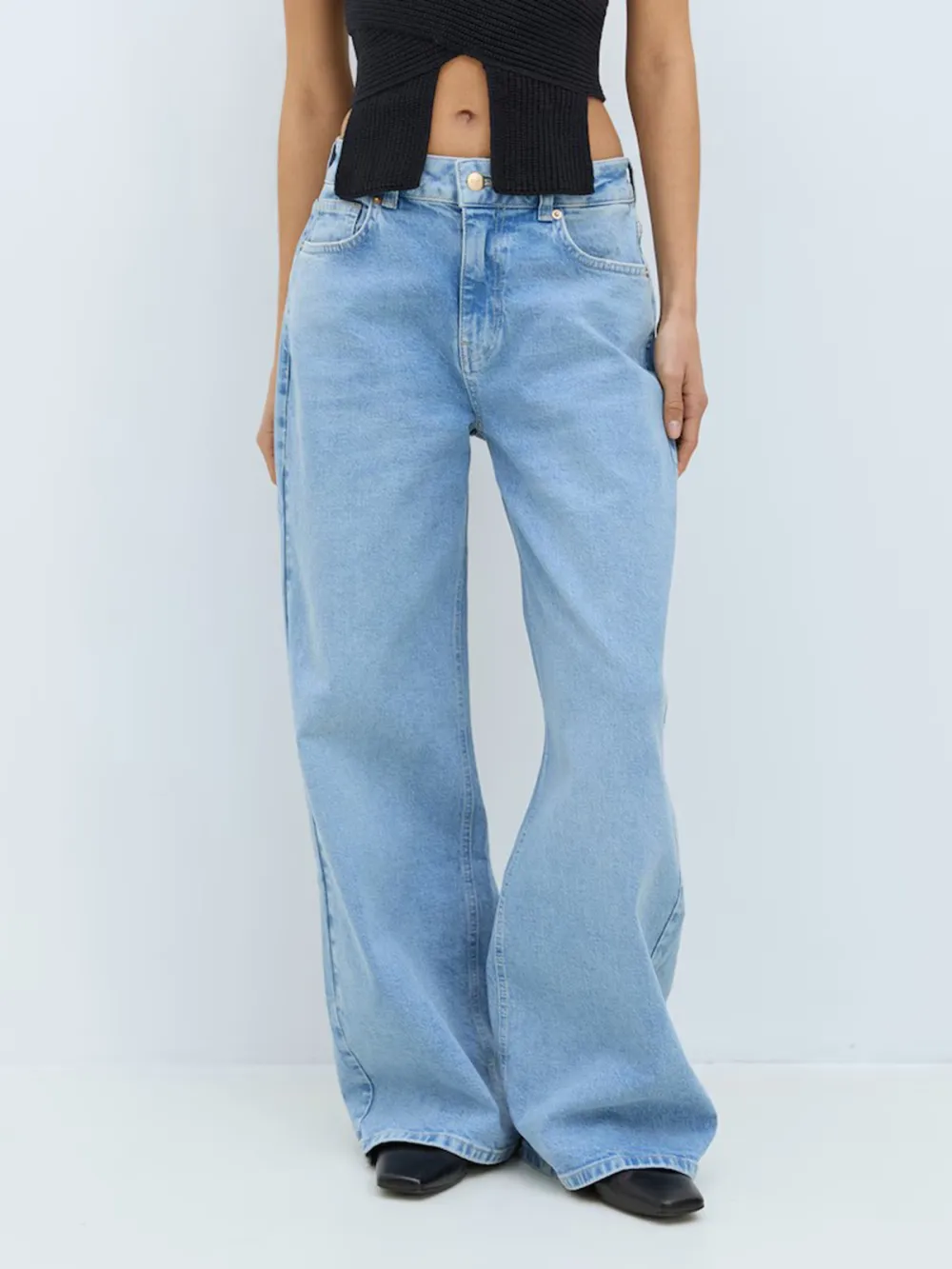 Skinny Mid-Waist Casual Style Jeans