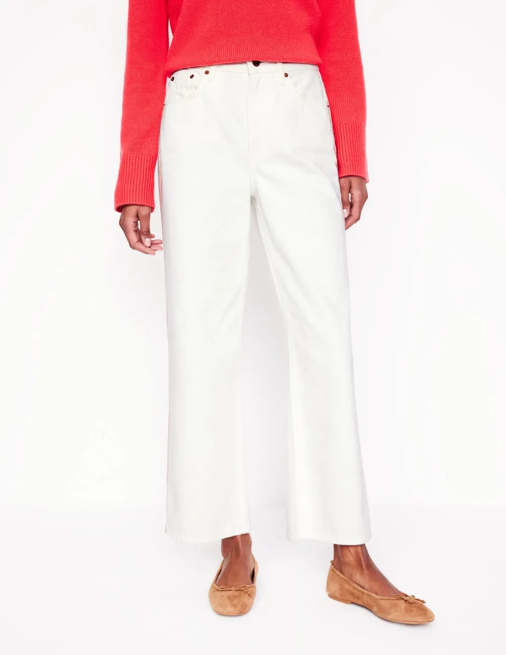 White Side - Stripe Wide - Leg Pants