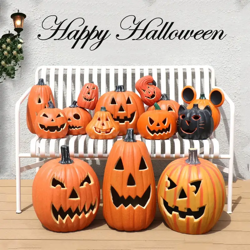Halloween Pumpkin Led Light Lamp Creative Lantern Decoration Flashing Light Gypsophila Ghost Festival Dress Up Glowing